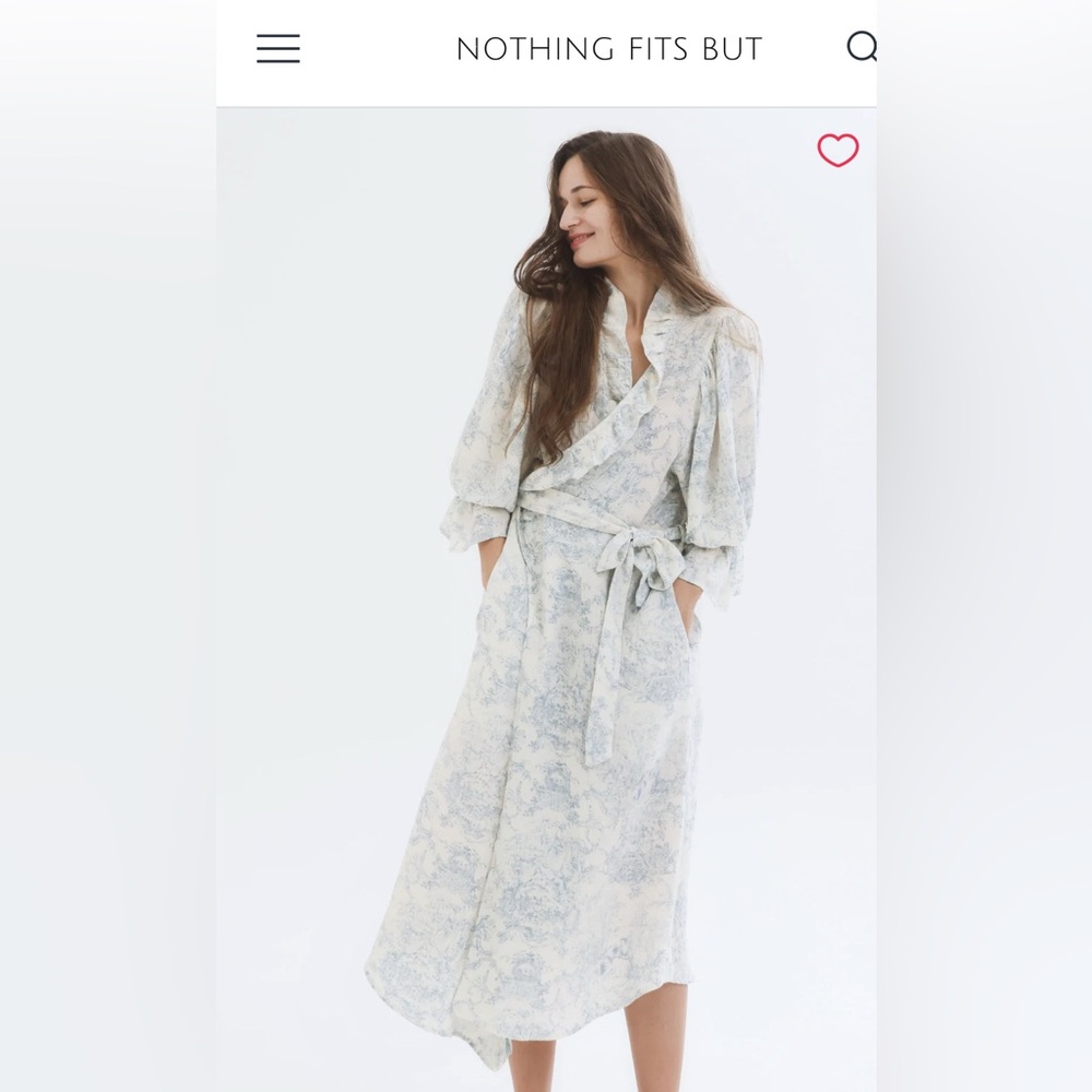 Nothing Fits But Blue Toile Robe